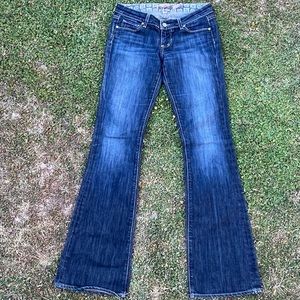 PAIGE Women's Boot Cut Jeans - Dark Blue